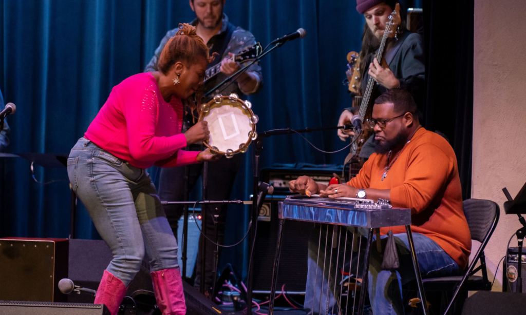 A photo of Dawshawn Hickman presents Sacred Steel featuring Wendy Hickman